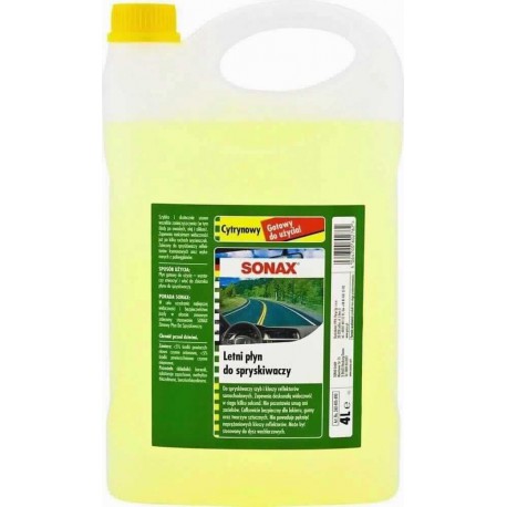 SONAX LETNI PŁYN DO SPRYSKIWACZY 4L - CYTRYNOWY 260405 /KPL x4 szt/