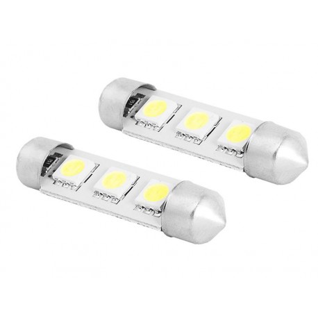 ŻARÓWKA LED 42mm 3x5050 12V barwa światła biała zimna LXSA32 KPL 2szt